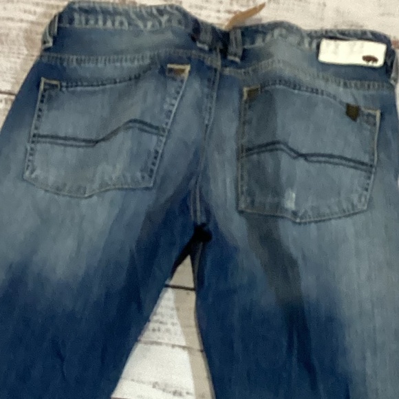 1604. Mens Buffalo Six Straight Leg Jeans Light Wash Size 32x32 - Picture 3 of 4